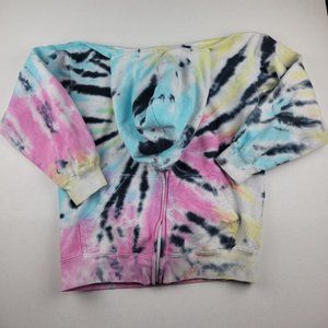 American Knit Tie Dye Zipper Hoodie Unisex Size M